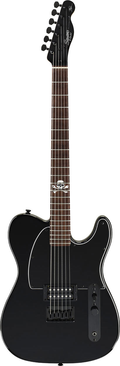 Squier Avril Lavigne Tele RW 12th Fret Skull and Crossbones Black