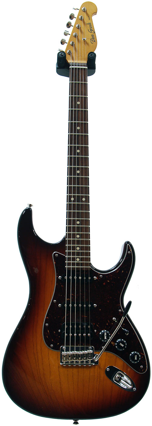 Grosh Retro Classic Trans Tobacco Burst Swamp Ash Madagascan RW #2816