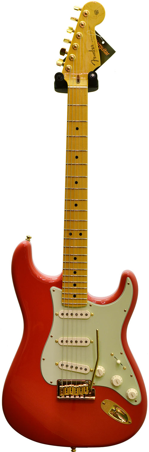 Fender Custom Shop Custom Deluxe Strat Fiesta Red MN Gold HW #R62036