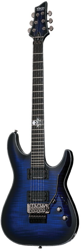Schecter Blackjack SLS C-1 FR Passive See Thru Blue Burst