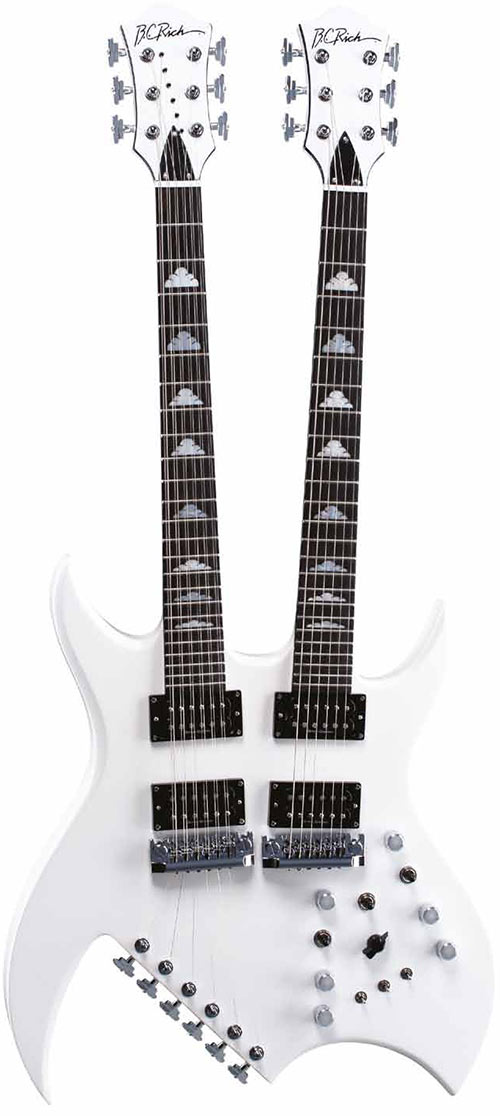 BC Rich Bich Double Neck Pearl White