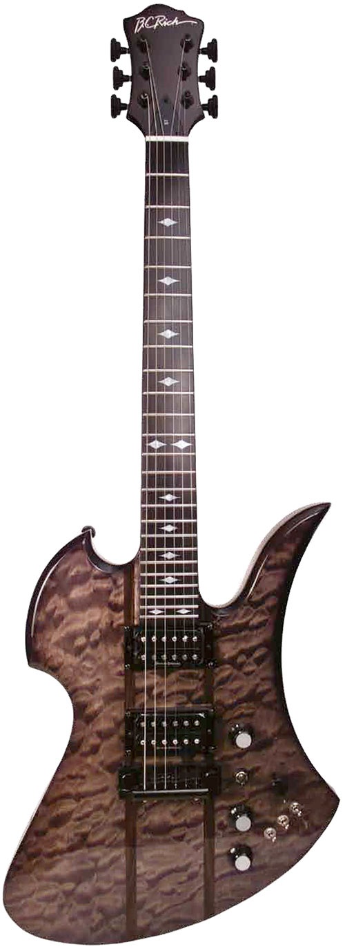 BC Rich Mockingbird STQ Hardtail Black Burl with QMT (Discontinued)