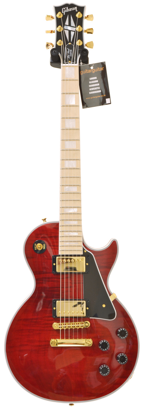 Gibson Custom Shop Les Paul Custom Figured Top Trans Red w/Maple Fingerboard #CS105270