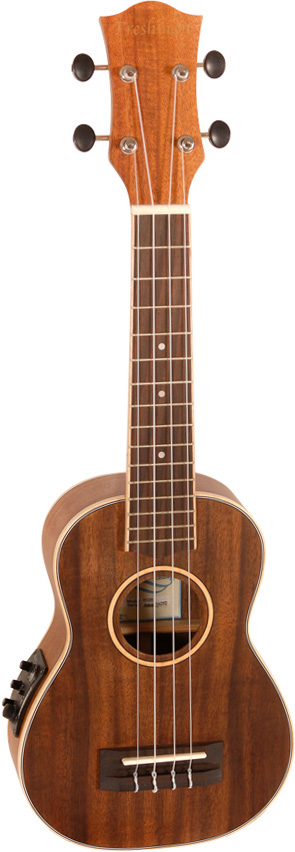 Freshman FU3S Ukulele Soprano Koa Solid Top with Fishman