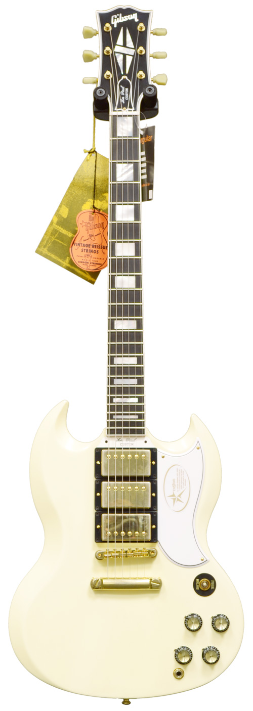 Gibson Custom Shop V.O.S SG Custom White 3 Pick Up Gold Hardware #011481