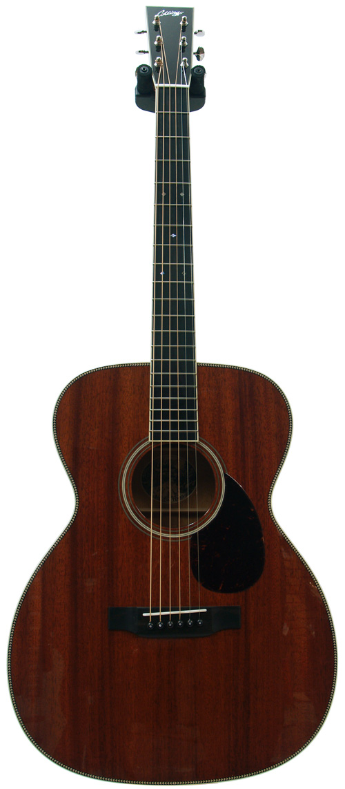 Collings OM2H All Mahogany Ivoroid Body, Peghead and Fingerboard Binding #20043