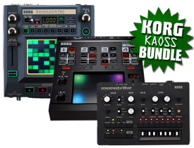 Korg Kaosspad Quad Kaossilator Pro and Monotribe Bundle