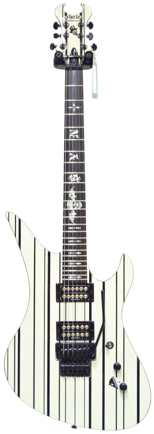 Schecter Synyster Gates Custom White w/Black Pinstripes