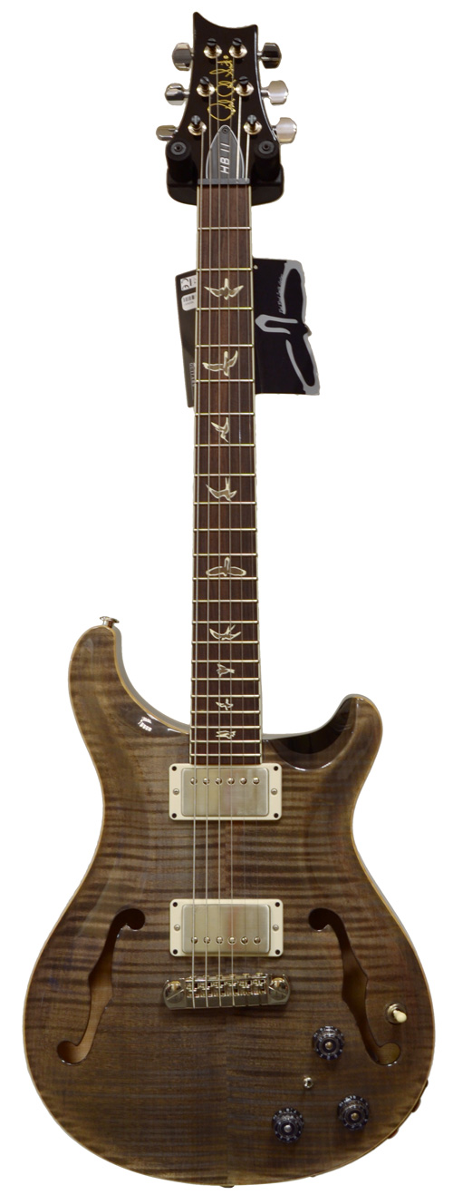 PRS Hollow Body II Birds Faded Grey Black PiezoPattern Neck Birds #189850