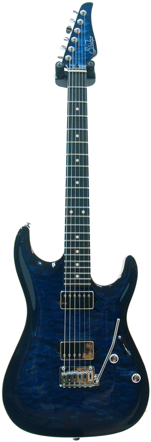 Suhr Carve Top Standard Trans Whale Blue Burst Mahogany/Quilt Maple Mahogany Neck Ebony Fretboard #16939