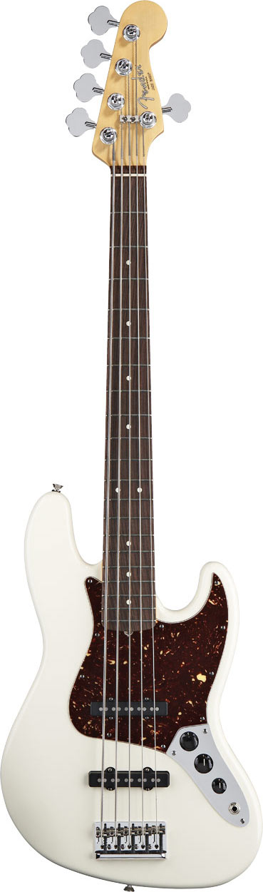 Fender American Standard Jazz Bass V RW Olympic White (2011)