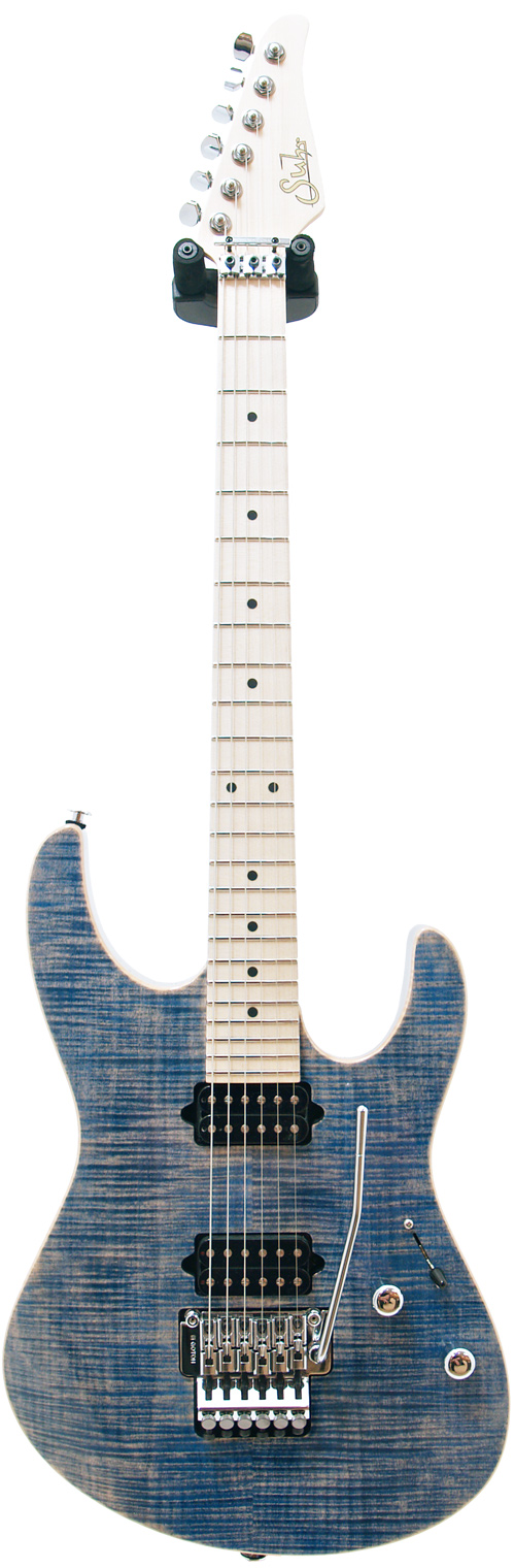 Suhr Pro Series Modern M6 Trans Blue Denim Slate Floyd Rose MN #P4489