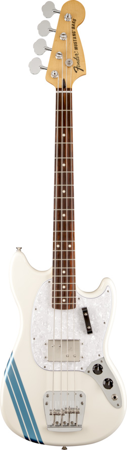 Fender Pawn Shop Mustang Bass RW Olympic White with Stripe