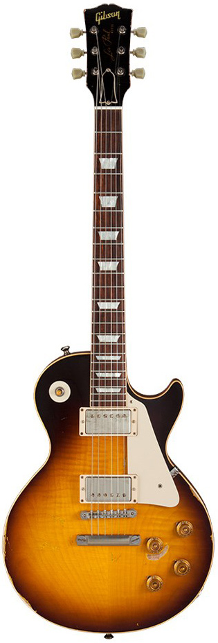 joe perry tobacco burst les paul Gibson Custom Shop Joe Perry 1959 Les Paul Faded Tobacco Burst Aged and  Signed