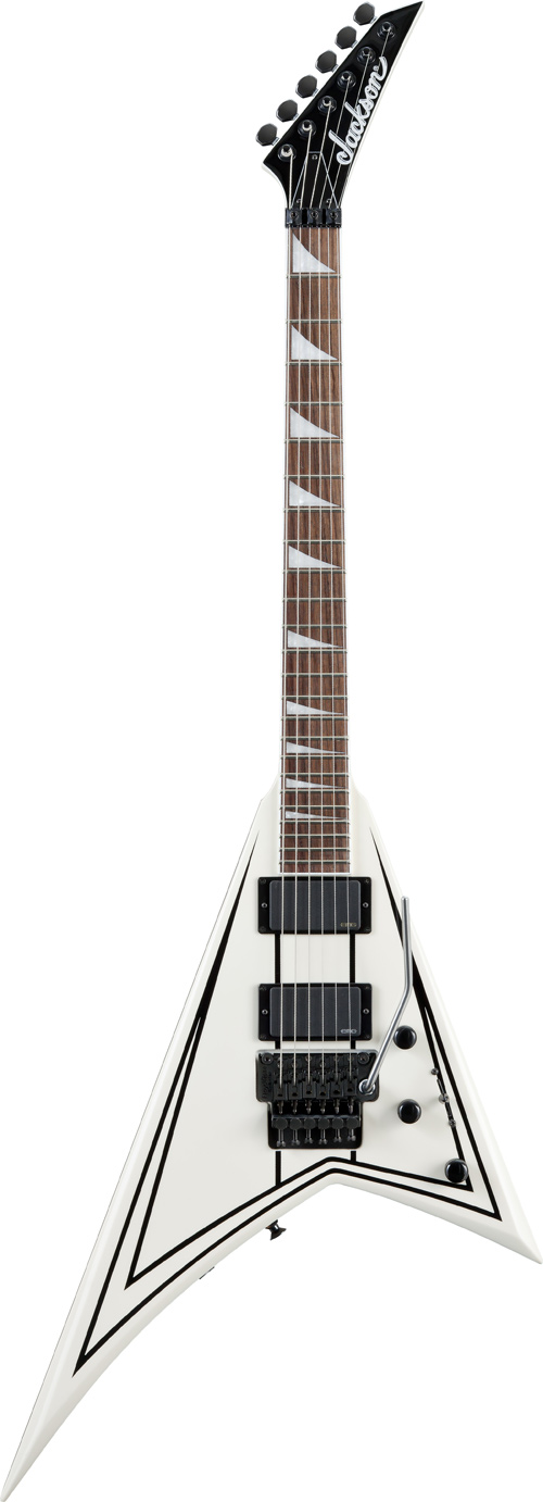 Jackson RRXMG Rhoads RW White with Black Pinstripes