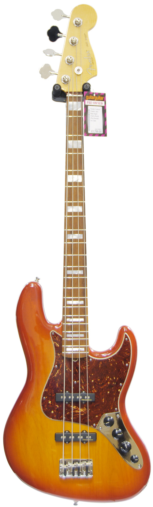 Fender Custom Shop Custom Classic Jazz Bass Aged Cherry Burst (Pre-Owned)