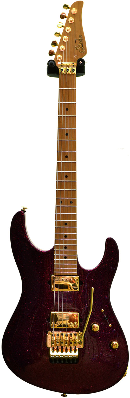 Suhr Modern Carve Top Burgundy Flake HH Floyd Rose #13015 (Pre-Owned)