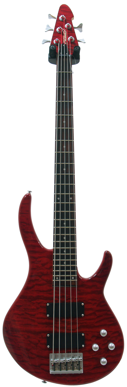 Peavey International Series 5 String Bass Black Cherry Quilt Pre