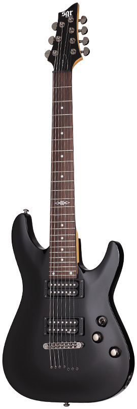 Schecter SGR C-7 Midnight Satin Black