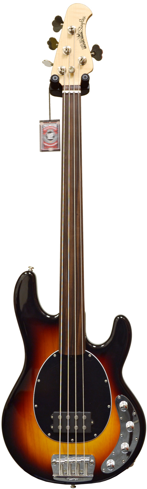 Music Man Stingray SR4 3EQ RN Vintage Sunburst Fretless #110713001