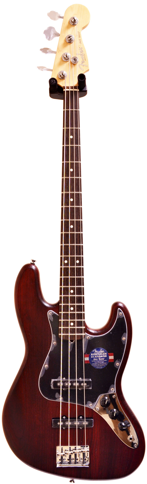 Fender FSR American Standard Jazz Bass Hand Stained Ash RW Wine Red Stain  (End Of Line/Ex-Demo)