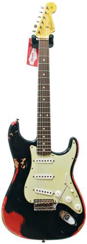 Fender Custom Shop 60's Strat Heavy Relic Black - Candy Apple Red #R69818