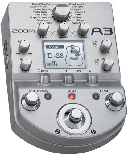 Zoom A3 Acoustic Multi Effects Pedal
