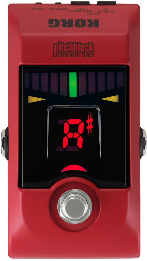 Korg Pitchblack-RD Floor type Digital Chromatic Tuner Red