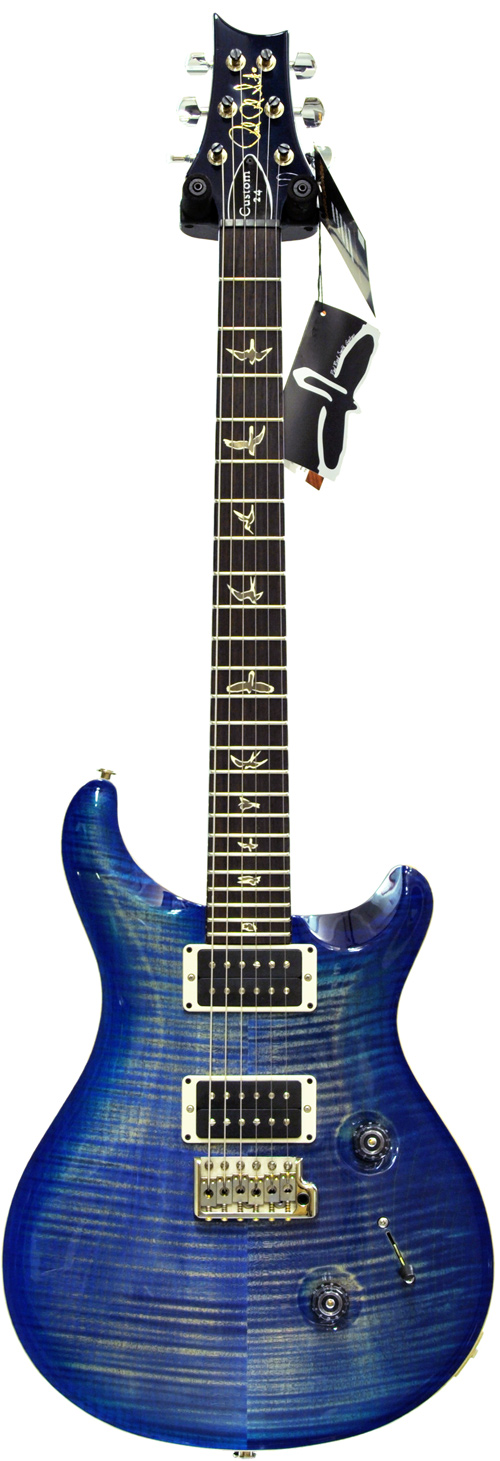 PRS Custom 24 Faded Blueburst 10 Top Pattern Regular Neck 59/09 #190301