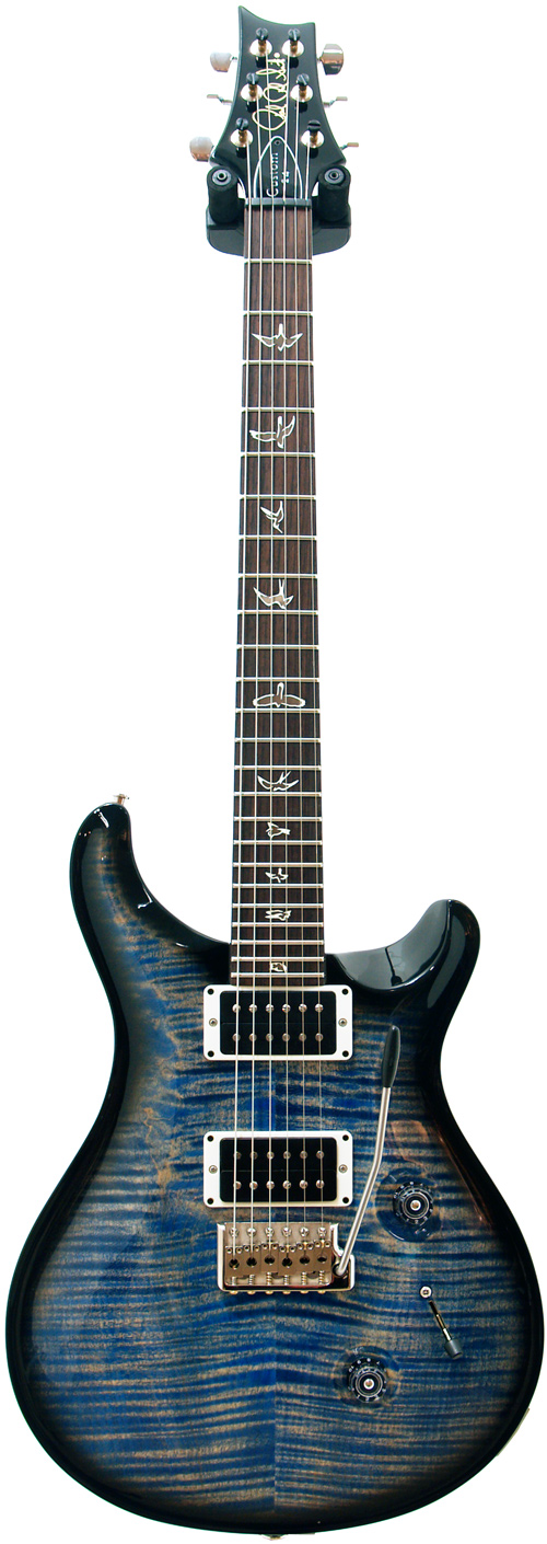 PRS Custom 24 Faded Denim Smokeburst 10 Top Pattern Regular Neck #12 190876