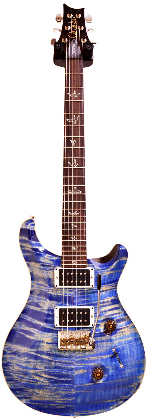 PRS Custom 24 Faded Blue Jean 10 Top Pattern Regular Neck 59/09 pickups #195511