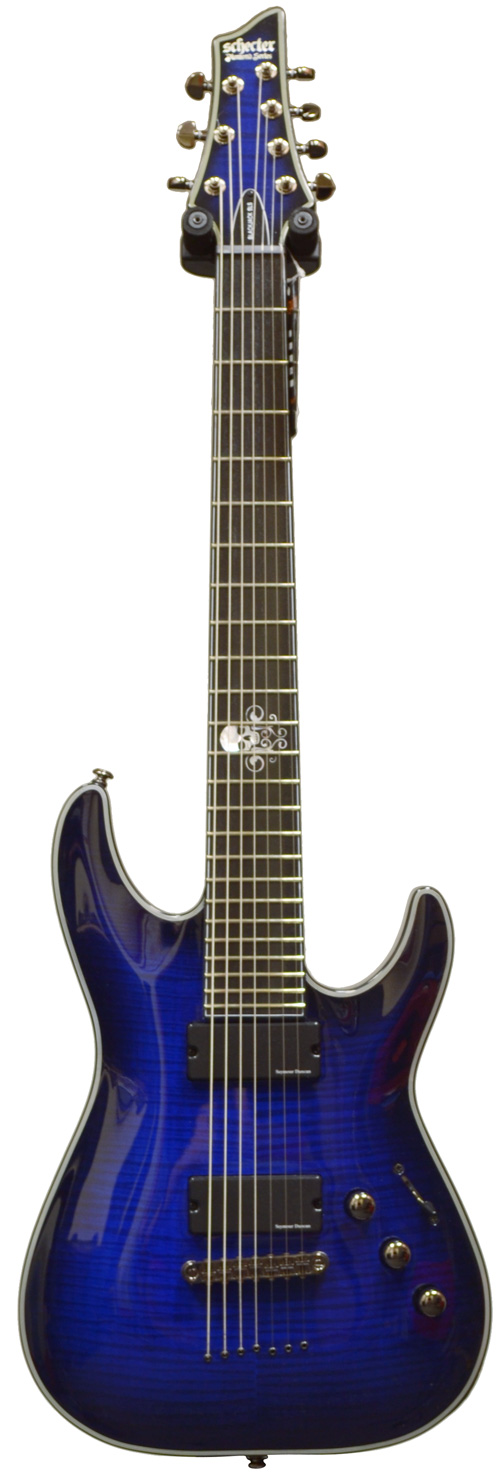 Schecter Blackjack SLS C7 Active See Thru Blue Burst