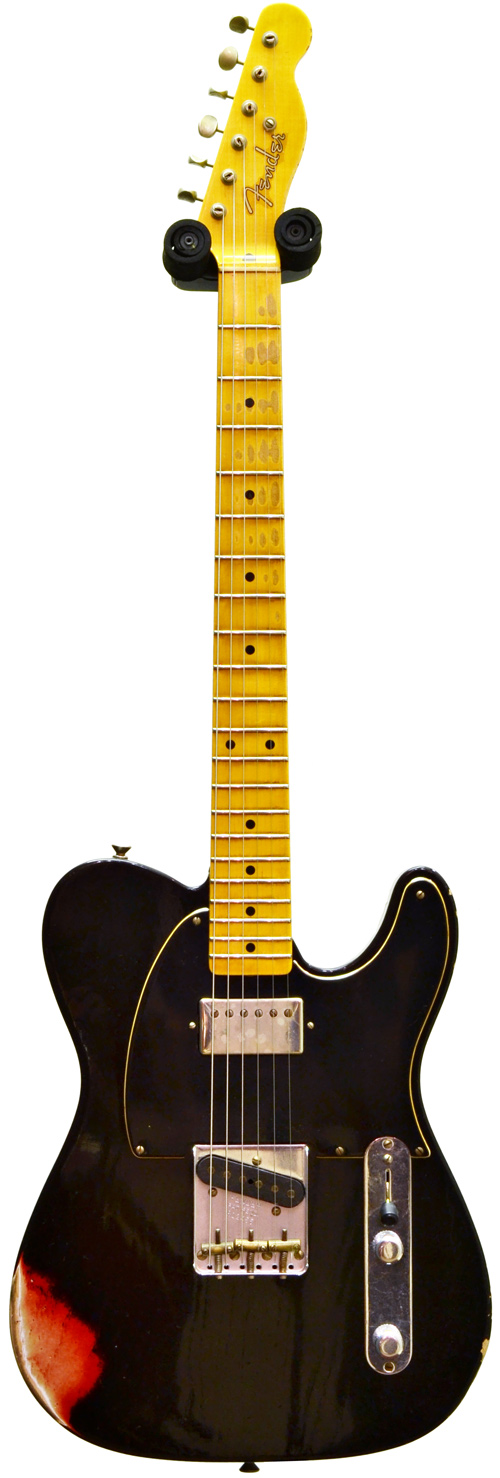 Fender Custom Shop 52 Telecaster Relic Black over Candy Apple Red