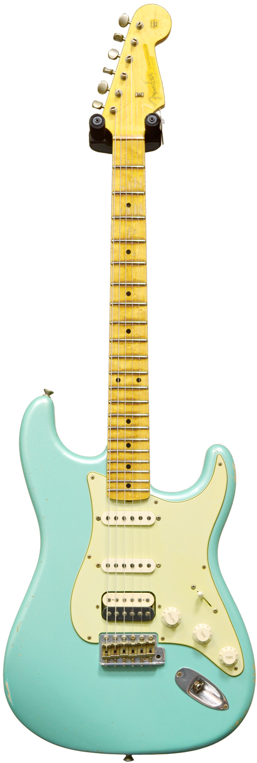 Fender Custom Shop 57 Strat Relic Sea Foam Green Metallic HSS (EVH Humbucker) #XN8506