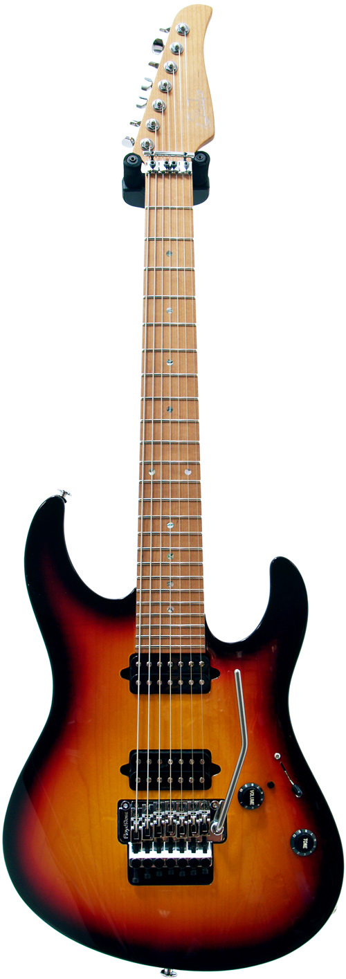 Suhr Modern 7 String 3 Tone Burst Basswood/Plain Maple Roasted MN #17522