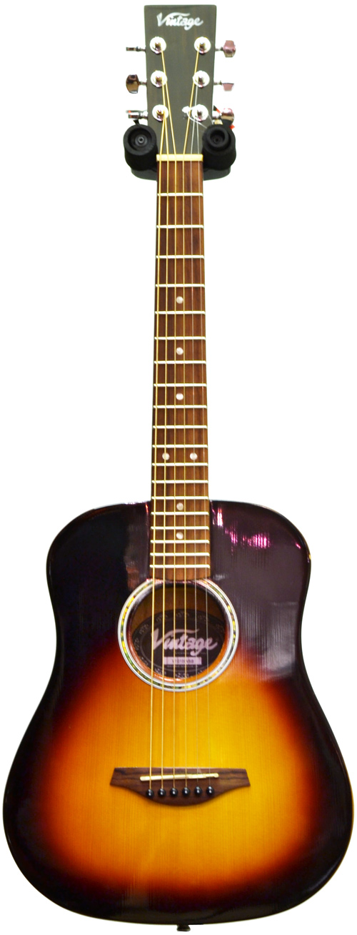 Vintage VTG100TSB Travel Guitar Tobacco Sunburst (Pre-Owned)