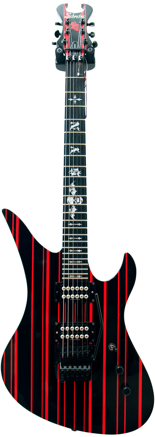 Schecter Synyster Custom Black w/ Red Pin Stripes (Pre-Owned)