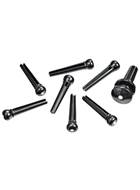Planet Waves PWPS10 Plastic Bridge Pin Set Ebony
