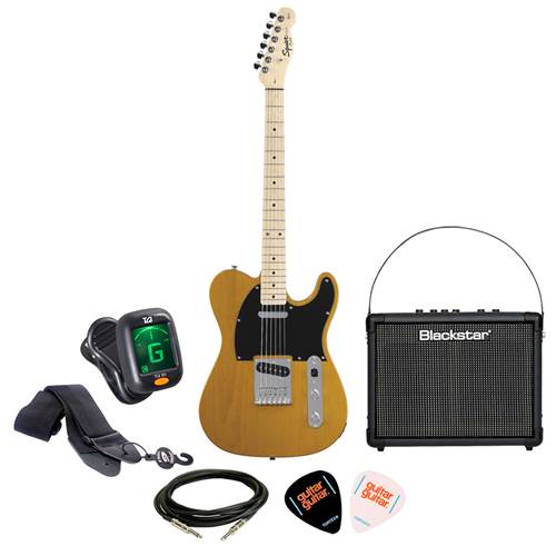 Squier Affinity Telecaster Butterscotch Blonde w/ Blackstar ID:Core 10 Package