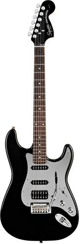 Squier Black and Chrome Standard Fat Stratocaster RW HSS Black