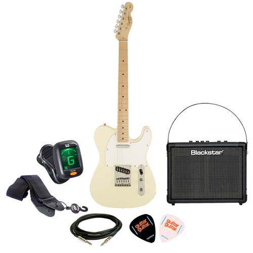 Squier Affinity Telecaster Arctic White w/ Blackstar ID:Core 10 Package