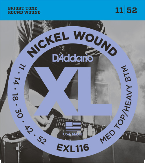 D'Addario EXL116 Medium Top/Heavy Bottom Electric 11-52