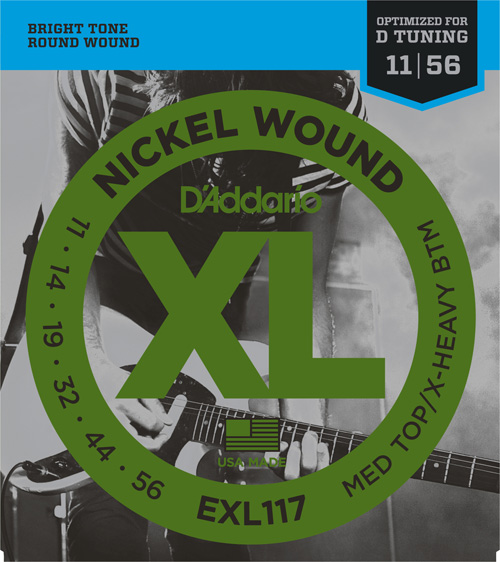 D'Addario EXL117 Medium Top/Extra Heavy Bottom .011-.056