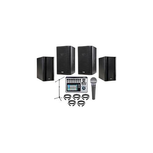 QSC K10 Speaker Bundle with twin KSUB, Touchmix 8 and Free SM58 Microphone Pack