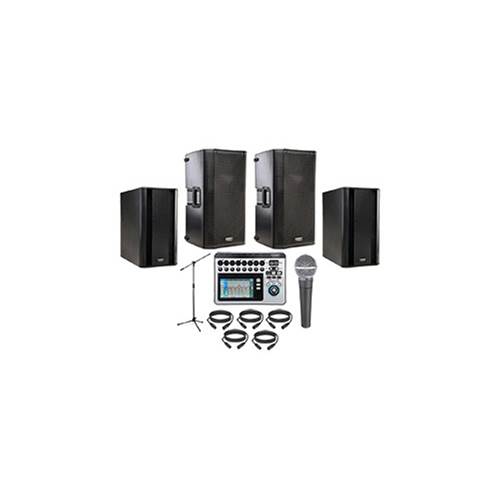 QSC K12 Speaker Bundle with twin KSUB, Touchmix 8 and Free SM58 Microphone Pack