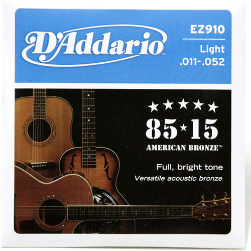 D Addario EZ910 Great American 85 15 Bronze Light Acoustic 11 52