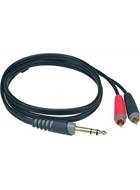 Klotz AY3-0300 3m 1/4 inch Stereo Jack to 2 x Phono