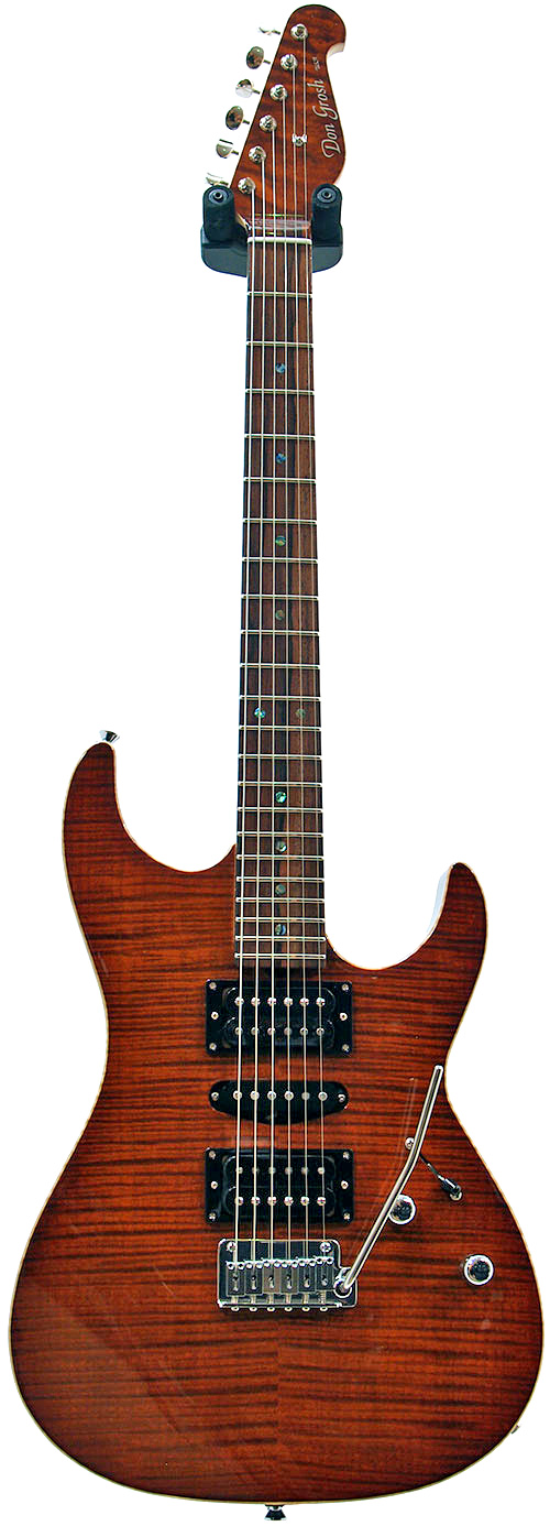 Grosh Bent Top Custom Double Stain Violin Amber Alder/Maple Madagascan RW #2820
