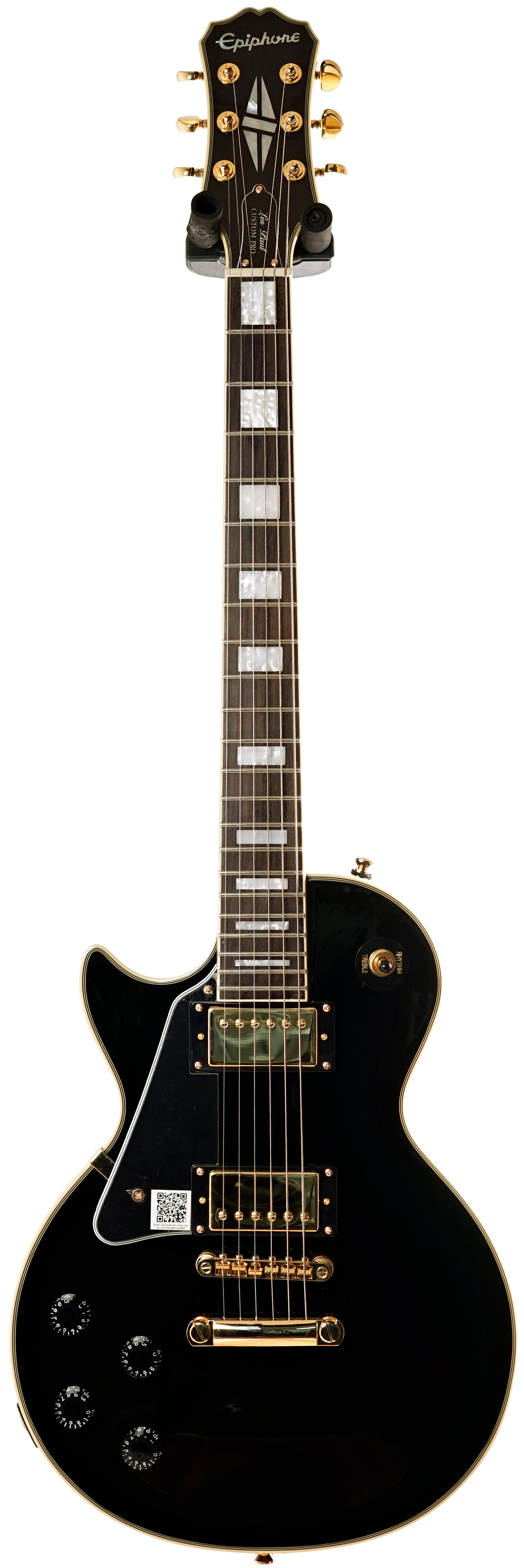Epiphone Les Paul Custom Pro Ebony Gold Hardware LH