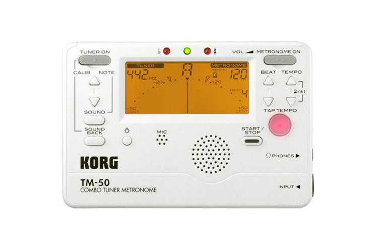 Korg TM50-WH Digital Tuner Metronome White